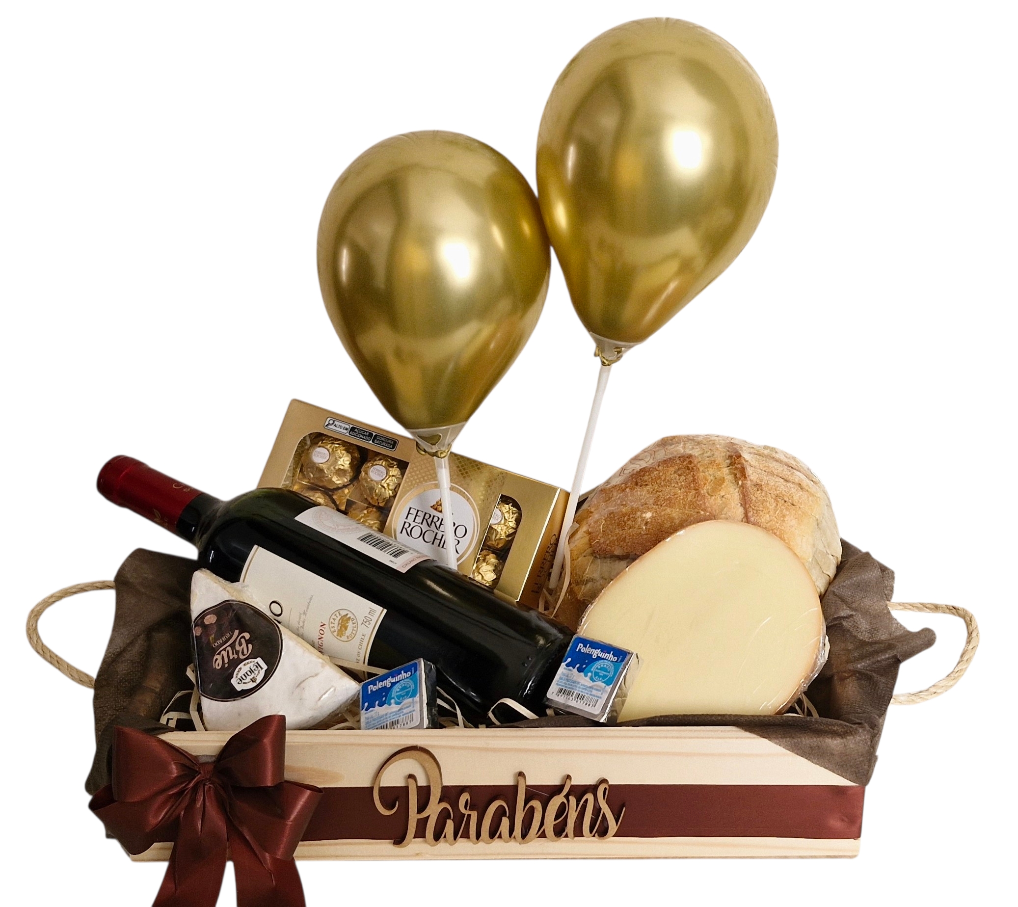 CESTA DE QUEIJOS E VINHOS VAMOS COMEMORAR